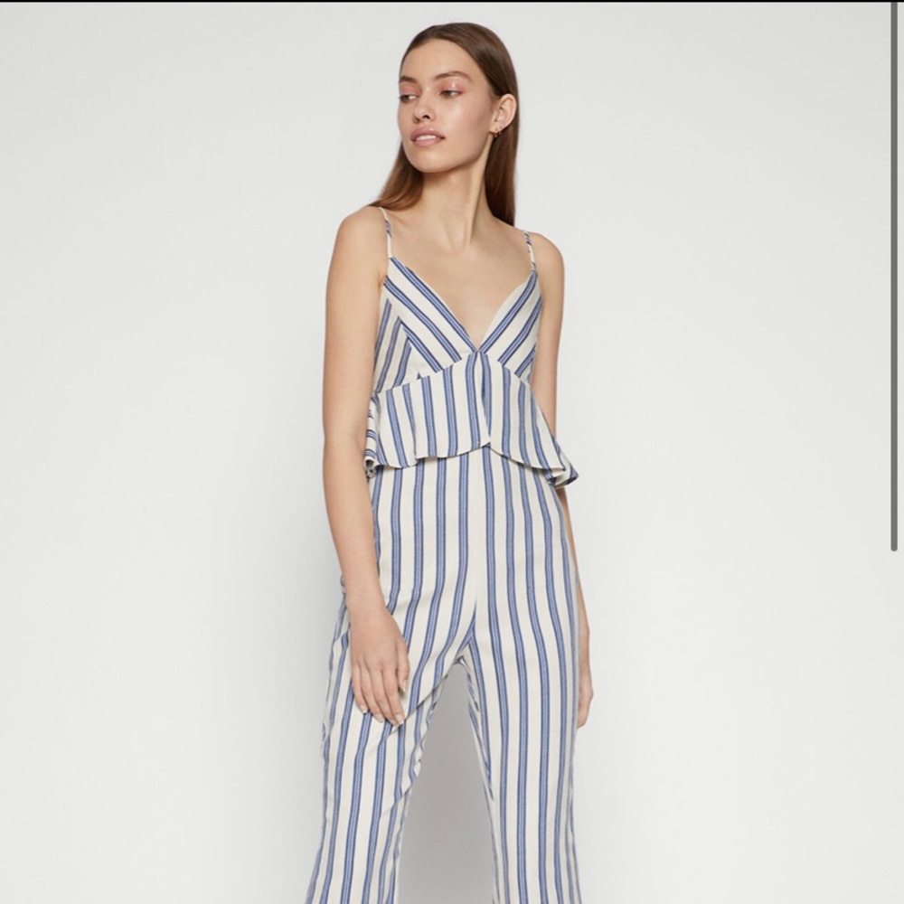 bcbgeneration peplum jumpsuit